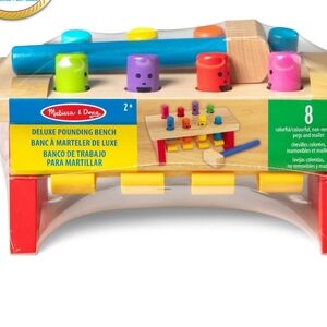 Melissa & Doug Deluxe Pounding Bench with Colorful Pegs
